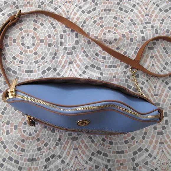 Anne Klein Sawyer Bag Sky Blue Classic Curves  24" Drop Strap crossbody - Picture 15 of 15